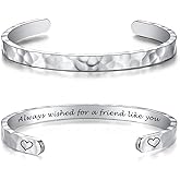 DINLUNED Inspirational Bracelets for Women Motivational Bracelet Hidden Message Mantra Cuff Bangle Encouragement Gift Cuff Jewelry
