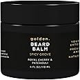 Golden Grooming Beard Balm | Unique Masculine Scent | Shea Butter for Beard Growth | Tames, Moisturizes & Styles – Spicy Grove, 4oz