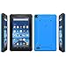Fire 7 2015 Case, Poetic QuarterBack [Corner/Bumper Protection][Replaceable back][Dual protection]- Stylish PC+TPU Case for Amazon Fire 7 5th Gen (2015) Blue/Black
