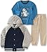 Kids Headquarters Baby Boys' 3 Pieces Jacket Set with Twill Pants Set