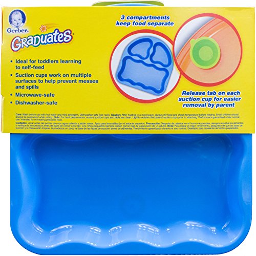 NUK Gerber Graduates Tri-Suction Plates, 2-Pack