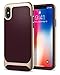 Spigen Neo Hybrid Designed for iPhone X Case (2017) - Burgundy & Champagne Gold