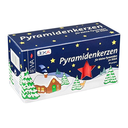 Jeka Kerzen Christmas Pyramid Carousel Candles, Medium 14mm   - Red