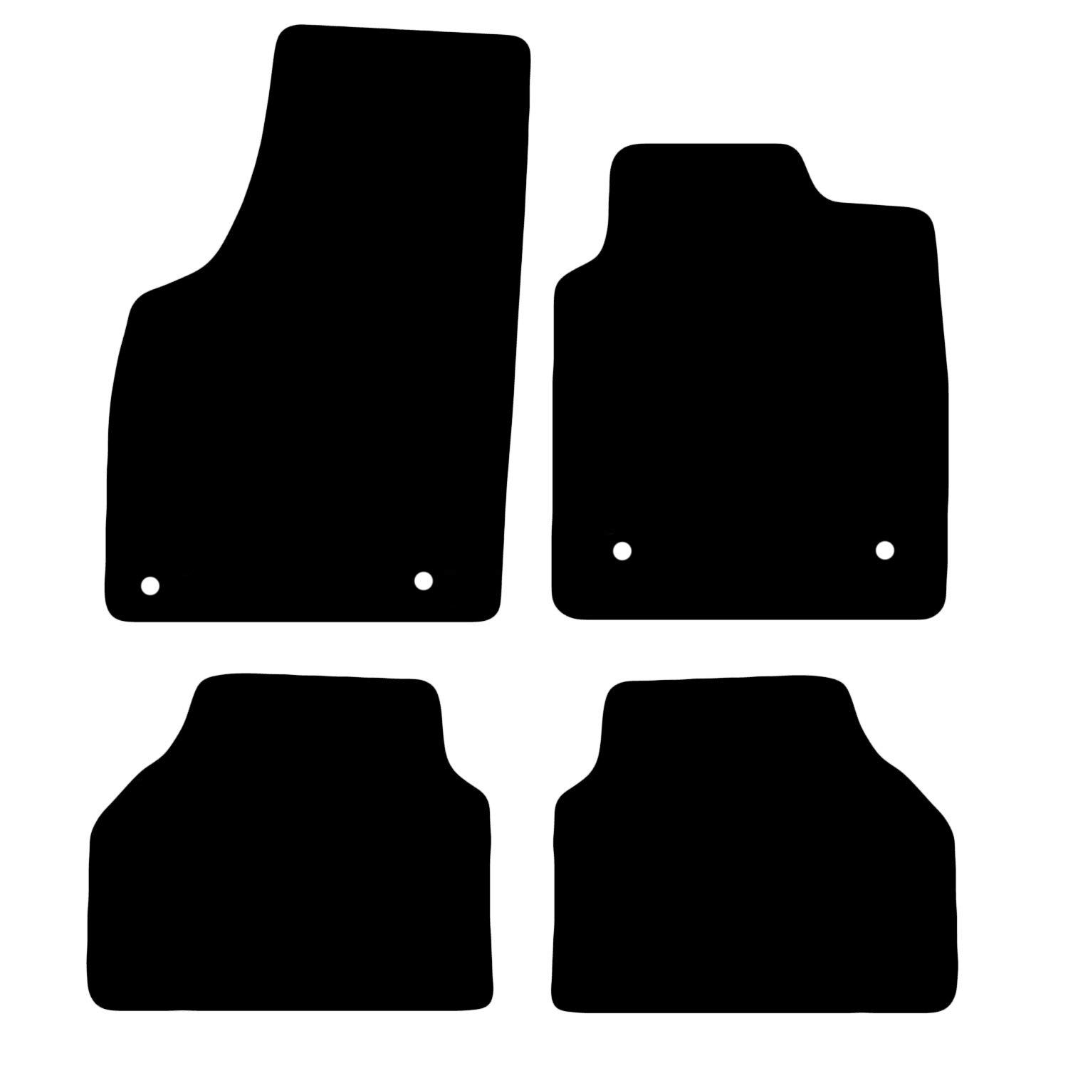 Carsio Carpet Car Mats For Vauxhall Meriva A 2005 to 2010 4 Piece Set With 4 Clips Tailored Fit Floor Mat Complete Accessory Black Custom Fitted - All Weather, Anti-Slip Backing & Black Trim