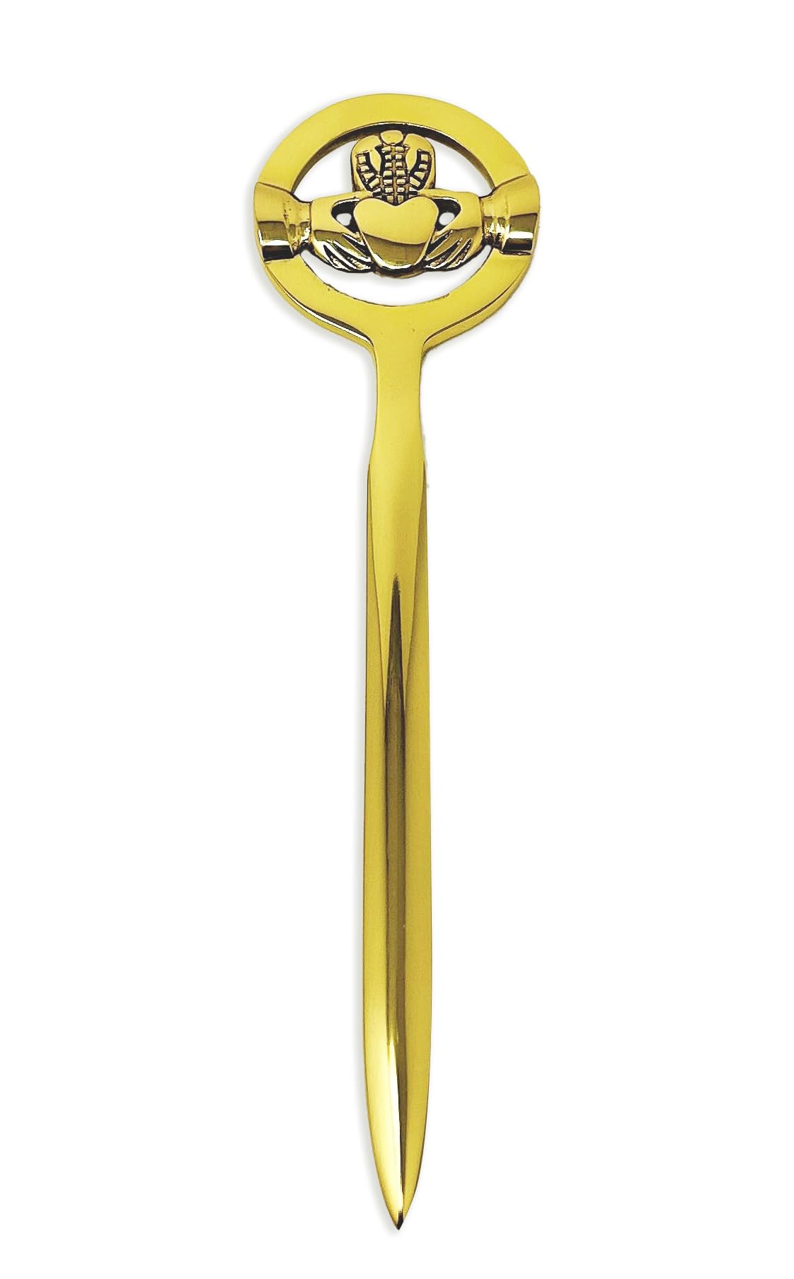 Exclusive Irish Claddagh Letter Opener for Libraries or Home Accessories (Polished Brass)