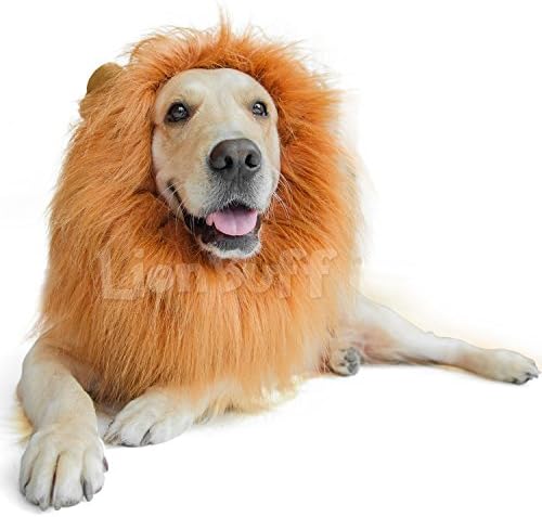 LionBuff Lion Mane Costume for Dog, LionBuff Dog Wig for Holloween Christmas Party, Purchase This Item Get Your Little Lion