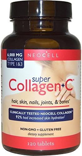 SuperColágeno Hidrolizado - Fórmula de Maxima Potencia + Vitamina C. Pastillas Eliminan El Dolor De Artritis y Arrugas. Mejora La Calidad De Su Piel- ✔100% Garantizado! 120 Ct. ...