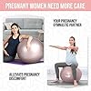 Exercise-ball-with-Air-Foot-Pump-55-75cm-Anti-Burst-Support-2200lbs-Extra-thick-Yoga-Birthing-Pregnancy-Pilates-Core-Strengthen-Fitness-Exercize-Balls-Easy-to-inflate Exercise Birthing Pregnancy ball 55-75cm - Anti-Burst Extra thick Yoga Pilates Core Strengthen Fitness Exercize Labours…
