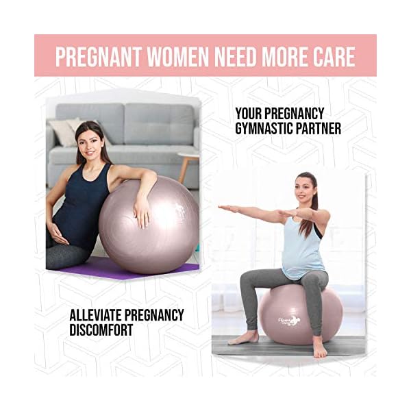 Exercise-ball-with-Air-Foot-Pump-55-75cm-Anti-Burst-Support-2200lbs-Extra-thick-Yoga-Birthing-Pregnancy-Pilates-Core-Strengthen-Fitness-Exercize-Balls-Easy-to-inflate Exercise Birthing Pregnancy ball 55-75cm - Anti-Burst Extra thick Yoga Pilates Core Strengthen Fitness Exercize Labours…