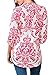 Dokotoo Womens Fall Casual Plus Size Print Fashion 2017 V Neck 3 4 Sleeve Tunic Blouses T Shirt Pink XX-Large