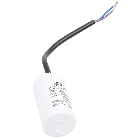 Semoic CBB60 450VAC 8uF 5% Atado con Alambre Terminal Condensador ...