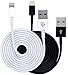 24/7 Cables Lightning Cable DUO 3ft 8 pin USB Sync Cable Charger Cord iPhone 6 / 6 Plus / 5 / 5s / 5c / iPod 7 / iPad Mini / Retina / iPad 4 / iPad Air - 2 PACK (BLACK AND WHITE)