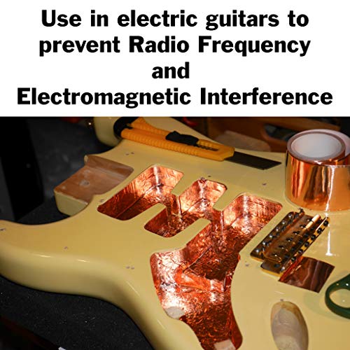 16 Feet of 2 Inch Wide Copper Foil Tape with Adhesive - Conductive on Both Sides for EMI Shielding, Electrical Repairs, Engineering Projects, Arts & Crafts, or Stained Glass - EX ELECTRONIX EXPRESS - Thumbnail 2