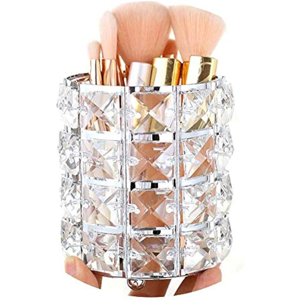 Handcrafted Crystal Rotating Makeup Brush Holder Eyebrow Pencil Cup Collection eBay