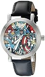 Marvel Captain America Women's W002588 Captain America Analog Display Analog Quartz Black Watch