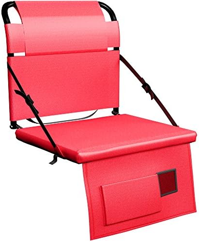 Stadium Seat Chair for Bleachers or Benches - Enjoy Extra Padded Cushion Backs - Light Portable and Easy to Carry