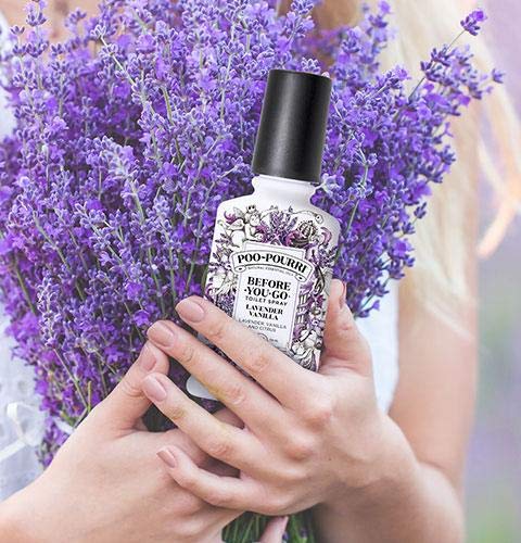 POO-POURRI LAVENDER VANILLA COLLECTION INCLUDES 16 OUNCE REFILL, 4 OUNCE, 2 OUNCE, 1.4 OUNCE, 10ML AND SECRET SANTA TRAVEL SIZE SPRITZER