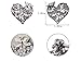 Alilang Womens Floral Silvery Tone Crystal Rhinestone Insect Butterfly Love Flower Heart Brooch Pin