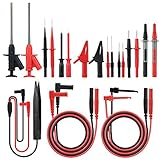 21 in 1 Electronic Test Leads Kit, Meterk Digital Multimeter Leads with Alligator Clips Replaceable Probes Tips Accessories Kit for DMM Digital Multi Meter & Clamp Meters