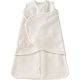 HALO Micro-Fleece Sleepsack Swaddle, 3-Way Adjustable Swaddle Blanket for Newborn and Infants, TOG 3.0 for Cold Climates, Hip Healthy, Cream, Newborn, 0-3 Months