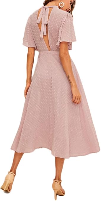 amazon flutter sleeve dress