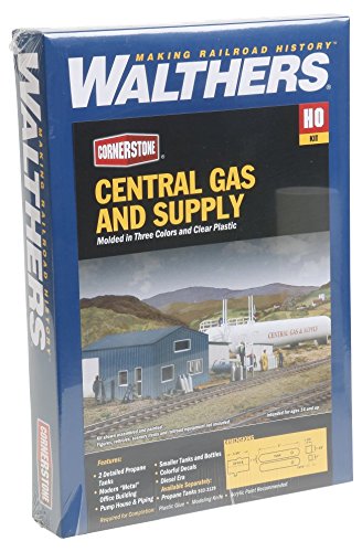 Walthers Cornerstone HO Scale Central Gas and Supply Structure Kit