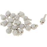 MagiDeal 20Pieces Resin Soldier Head Skull Model Resin Skeleton Model 5mm Miniature Statue