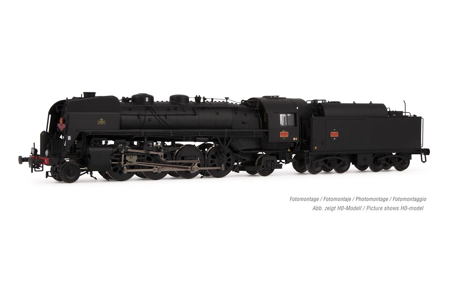 Arnold - SNCF, 141R 1173 steam locomotive, "Mistral", boxpok wheels, black, big fuel tender