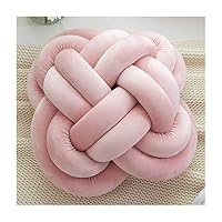 Yaohai Knot Ball Plush Throw Pillow,Cute Toy Gift Home Bed Room Couch Decor Office Sofa Decoration (Light Gray) (Color : Pink)