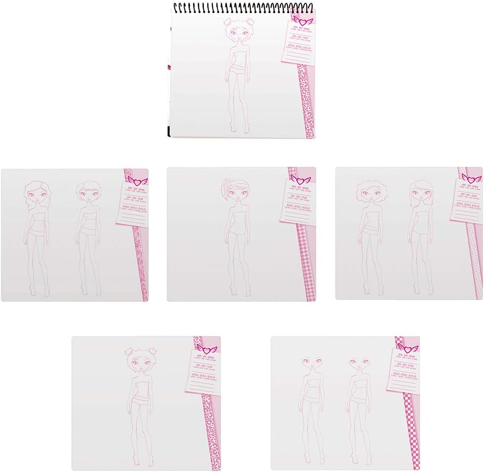 Fashion Angels Fashion Design Sketch Portfolio (11451) Full Size Sketch Book, Fashion Coloring for Kids,Brown/A: Toys & Games