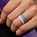 ThunderFit Silicone Wedding Bands for Women, Rubber Wedding Rings with Diamond Pattern 2.6mm Wide 2.1mm Thick - 1/4/8 Variety Multipack