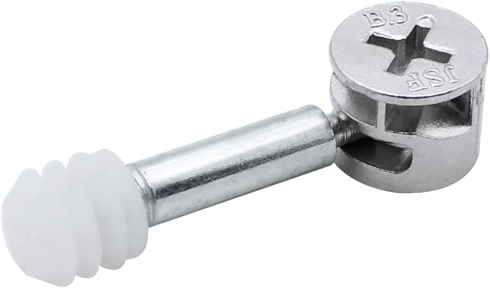DXLing 25 Sets of Furniture Connection Fitting diameter 14.5mm Screw Eccentric Cam Lock Fittings 34.5mm Connecting Rod Bolts and Plastic Expansion Nuts for Flat Pack Furniture Cabinet Locking Connecting - Image 4