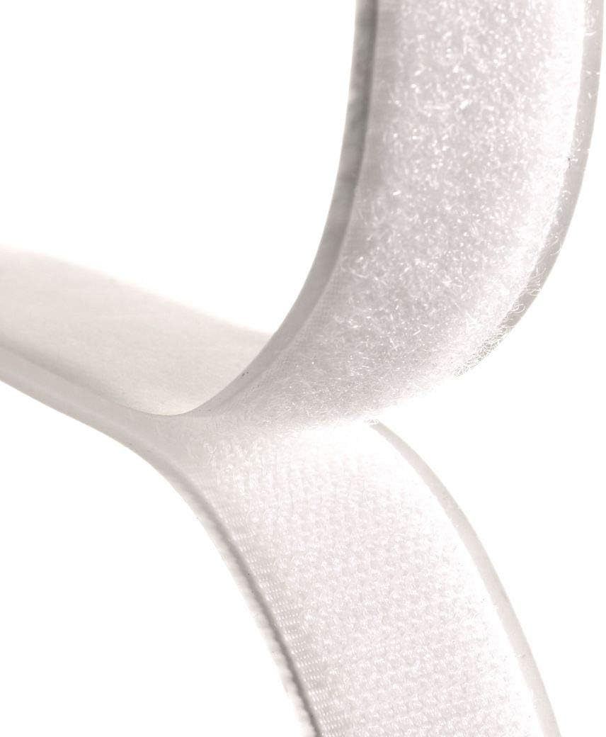 CrestStick Hook & Loop Self Adhesive Tape Set *Various Sizes, Shapes & Colours* (White Hook & Loop Tape 50mm x 25m) - Image 3