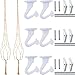 6 Sets Swag Ceiling Hooks Steel Screws Bolts and Toggle Wings with 2 Pieces Large Flower Pot Hanger Basket Holder for Ceiling Hanging Decorations(White)