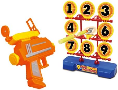 Amazon ピストル ターゲット 男の子 おもちゃ 鉄砲 スポンジ弾 10発 9ターゲット ストラックピストル 的あて おもちゃ