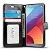 J&D Case Compatible for LG G6 / LG G6 Plus Case, Wallet Stand Slim Fit Heavy Duty Protective Shock Resistant Flip Cover Wallet Case for LG G6 Plus, LG G6 Wallet, Black