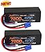 PowerHobby 4S 14.8V 7200mAh 60C-120C Lipo Battery EC5 4-Cell Hard Case (2 Pack)
