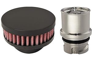 CFM Performance Baffled Billet Valve Cover Breather compatible with 2010-2017 Chevrolet Equinox & GMC Terrain 2.4L Ecotec (Fl