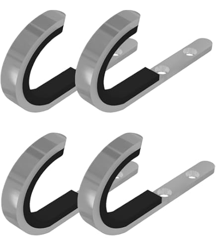 Soporte Armas Almacenamiento Soporte De Pared Para Escopetas O Rifles - 10 Ganchos Con Protección Blanda, Color Negro, De Acero Ganchos Acolchados Seguridad