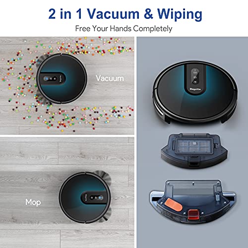 Robot Vacuum and Mop, Bagotte BG750 4in1 Robot Vacuum Cleaner, 2000Pa