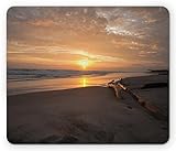 Ambesonne Driftwood Mouse Pad, Golden Color Sun