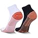 Copper Antibacterial Athletic Sport Socks for Men and Women-Moisture Wicking, Nonslip Ankle Socks(3 Pack) (L/XL, Black)