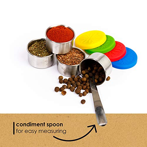 Stainless Steel Condiment Containers Set4 Reusable Condiment Mini