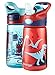 Contigo AUTOSPOUT Straw Striker/Gracie Kids Water Bottle, 14 oz, Pacific Fire Truck and Cardinal Dino, 2-Pack
