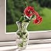 Hosley 8.6 Inch High Clear Floral Rose Glass Vase. Ideal for Cut Flowers Weddings Spa Special Occasions O3