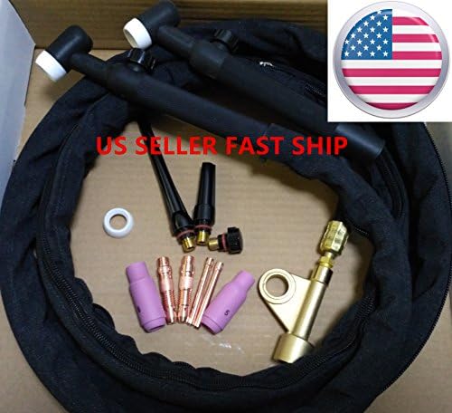 US SELLER,WP-17V 25ft 150A, Air-Cooled TIG Welding Torch with Gas Valve,Weldcraft (REPLACEMENT) (ETA:2-8 WORK DAYS)