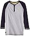 U.S. Polo Assn. Big Boys' Raglan Sleeve Henley, Light Heather Gray, 10/12