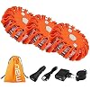 FLOWTRIC Led-waarschuwingslamp, auto voertuig, noodlicht, straatblokkering, signaallamp, oplaadbaar, oranje lamp…