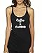Panoware Women's Funny Workout Tank Top | Coffee and Cardio, Vintage Black, Large