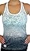 Shine Athletica Women's Fierce Ombre Burnout Racerback Tank Top L Black